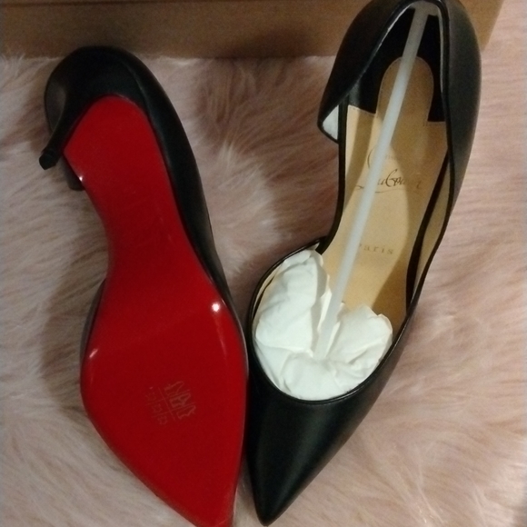 Christian Louboutin Iriza half d'Orsay Leather Sz 39 NIB - Picture 2 of 16